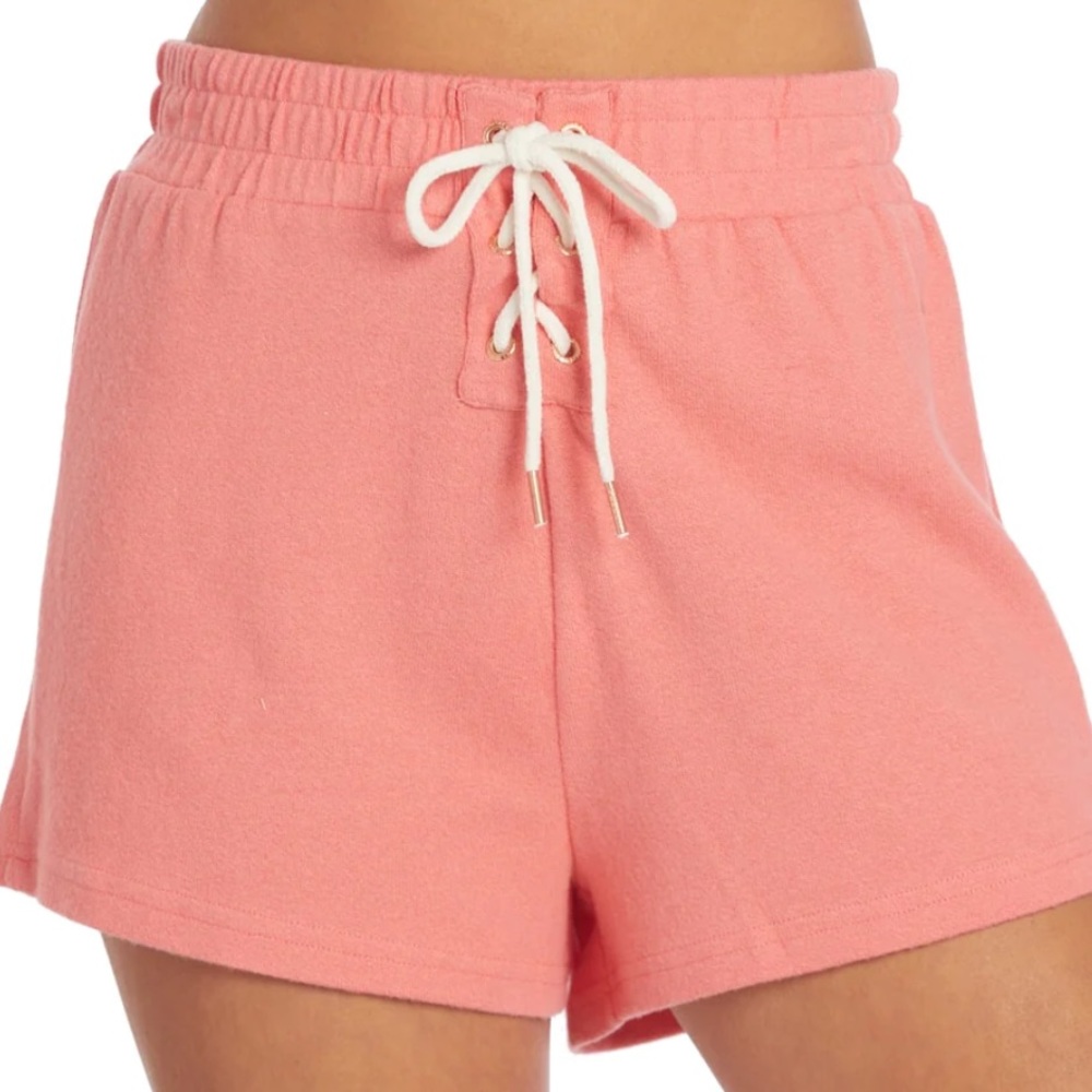 Volcom Lil Fleece Shorts Electric Coral Large